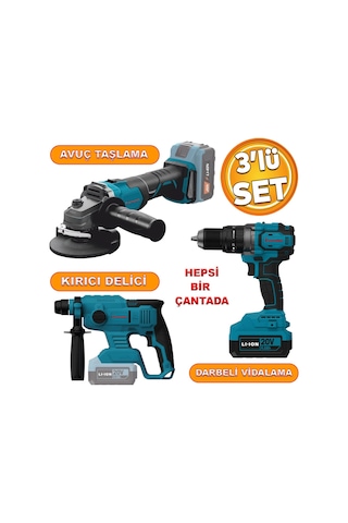Catpower 4235 Akülü Kömürsüz Li-ion 20 V 4.0 Ah Batarya Avuç Taşlama Kırıcı Delici Darbeli Vidalama