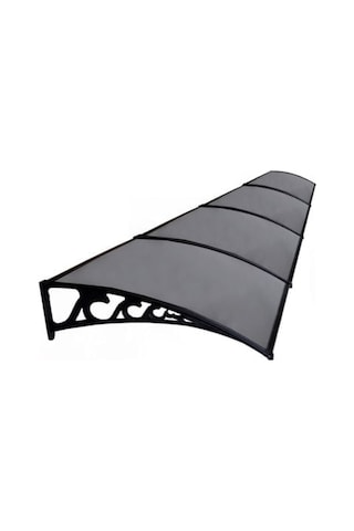 Pratik Sundurma Kapı Pencere Üstü 100x480 Cm Antrasit Gri 6 Mm Levhalı Antrasit Gri