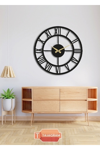 Roma Rakamlı Metal Duvar Saati