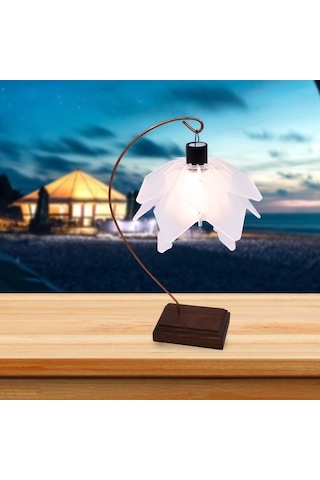 Pazly Kamp Masa Lambası Direği Fener Açık Sırt Yarım Daire Model Çok Renkli