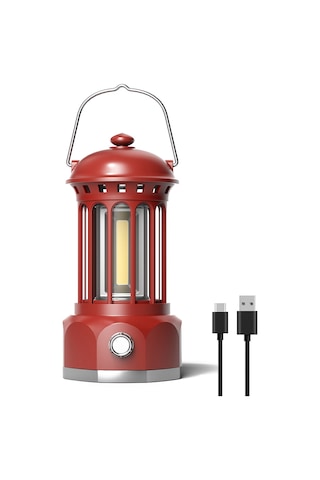 Şarj Edilebilir Akülü Kamp Lambası Kademesiz Karartma Kırmızı Kızıl