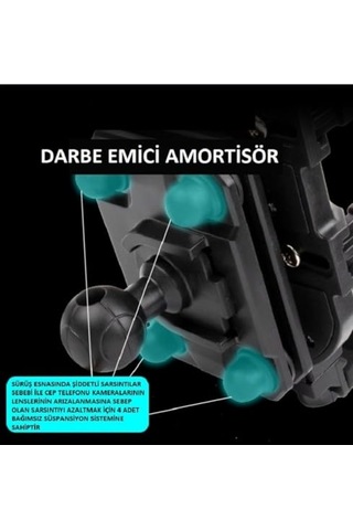Titreşim Önleyici Gidon Telefon Tutucu Bisiklet Motosiklet Ve Scooter,ayarlanabilir Kelepçe Mekanizması Dayanıklı Diğer