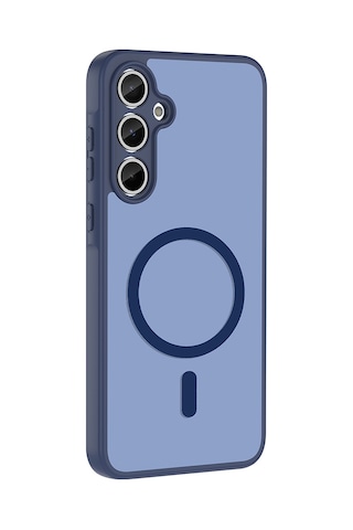 Maks Technology Samsung Galaxy Uyumlu S23 Fe Kılıf M-safe Şarj Özellikli Mkst Babet Kapak - Lacivert
