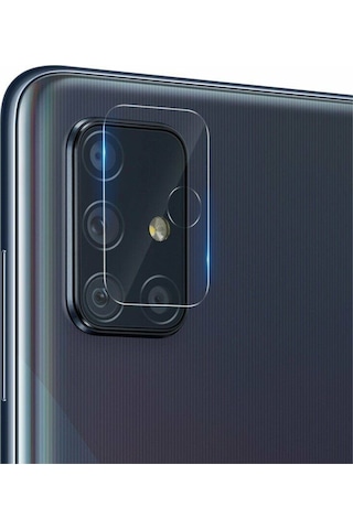Samsung Galaxy A51 Uyumlu Kamera Lens Koruyucu Nano Cam Şeffaf Tam Kapla