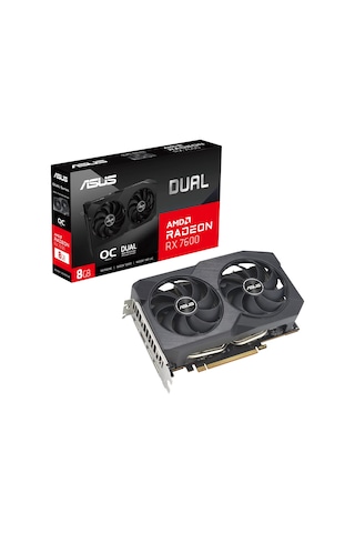Asus AMD Radeon RX 7600 Dual OC V2 DUAL-RX7600-O8G-V2 8 GB GDDR6 128 Bit Ekran Kartı