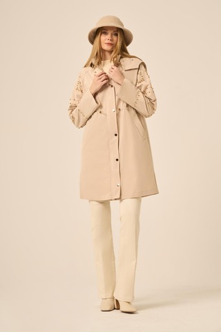 Ftz Women Kadın Trenç Kaban Beige 31217 Beige