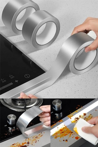 Alüminyum Yanmaz Kendinden Yapışkanlı Folyo Bant Soba Boru Bandı Folyo Su Sızdırmaz Bant