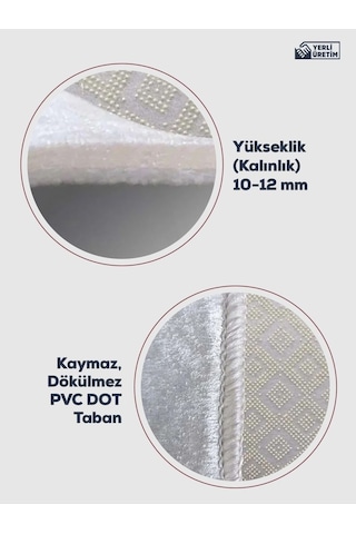 Makinede Yıkanabilir Kaymaz Taban Leke Tutmaz Dijital Baskı Mutfak Halısı 6346m 001