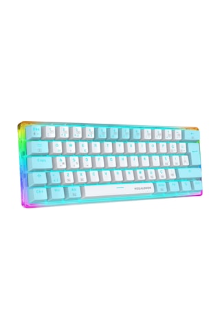 Rgb Oyuncu Klavyesi Mx-1 Mekanik Gaming Blue Switch Klavye Türkçe Q Beyaz Mini Klavye
