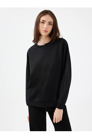 Loft Siyah Kadın Sweatshirt Lf2041676 Siyah