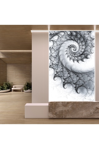 Monokrom Spiral Poster Duvar Kağıdı Renkli