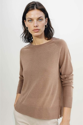 Defacto Regular Fit Bisiklet Yaka Triko Kazak C6818AX24WN Bej