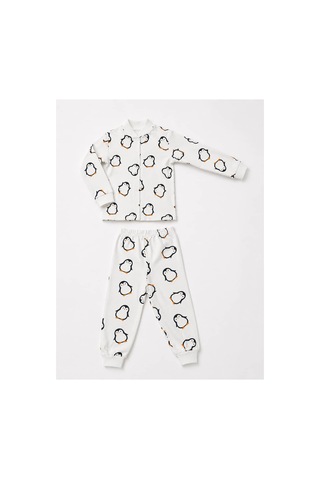 Melfa Erkek Çocuk Pijama Takımı Beyaz