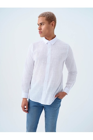 Loft Regular Fit Beyaz Erkek Gömlek Lf2038874 Beyaz
