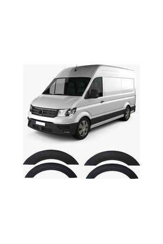 Volkswagen Crafter 2018 Ve Sonrası Uyumlu Çamurluk Dodik Seti 4 Parça Abs Mat Siyah