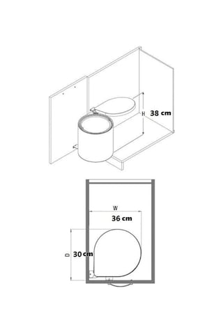 Starax S-2251 Paslanmaz Çöp Kovası Krom Dolap İçi 10 Litre-S2251G Krom