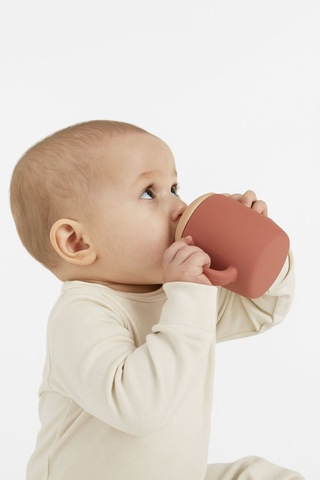 Silikon Bebek Bardağı - Kiremit Rengi Kiremit