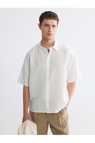 Lcw Vision Ekru Regular Fit Erkek Dokulu Gömlek