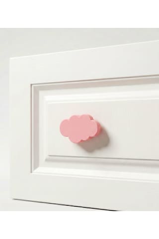 Bulut Tasarım Dolap Kulpu- Çocuk , Bebek Odası Kulp - Modern Ve Şık 30mm Vida İle Birlikte Pembe