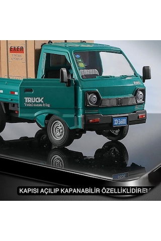 1:16 Ölçekli Işıklı Sesli Uzaktan Kumandalı Buhar Atışlı 2.ghz Frekans Akrobasi Pikap Yeşil