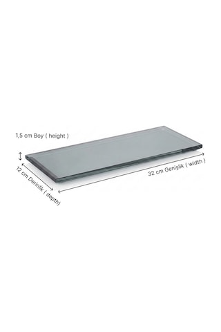 Kobos Gri Cam Tepsi Kbw30002