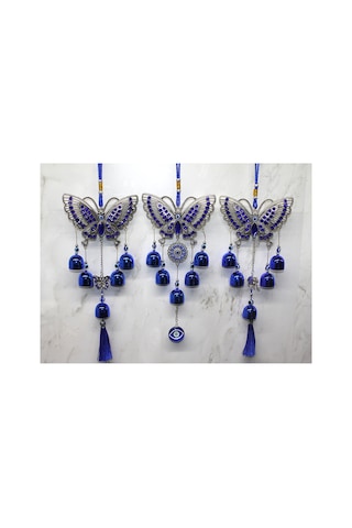 10 Adet Metal Nazar Boncuğu Çan Metal Dekoratif Çan, Duvar Süsü, Nazar Asma Süs, Evil Eye Charm Diğer
