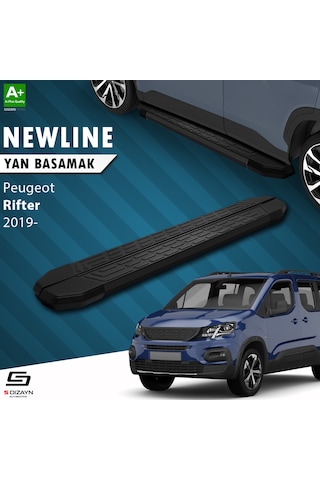 S-dizayn Peugeot Rifter Uzun Şase Newline Siyah Yan Basamak 213 Cm 2019 Üzeri A+ Kalite