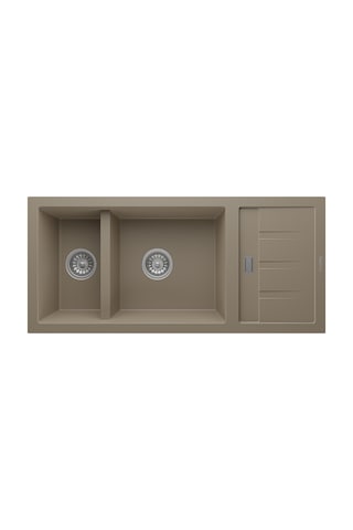 P024 Artemis 1.5 Göz Damlalıklı Granit Evye 1000 460 Mm Cappuccıno İsimdebelirtilmiş