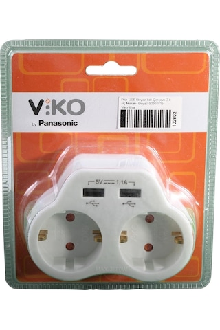 İkili Topraklı Ve Usb Çıkışlı Fiş Priz 1a Vk