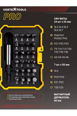 Vertextools Pro 32 Parçalı Tornavida Seti 202306043