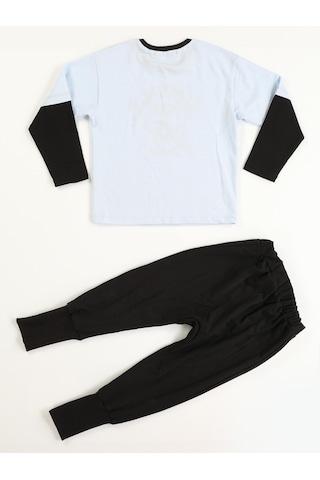 Casabony Skull Pirate Oversize T-Shirt + Baggy Pantolon Takım-Mavi