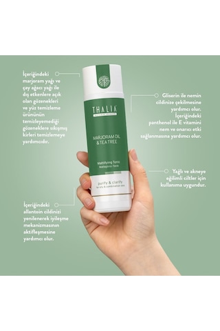 Thalia Akne Gidermeye & Gözenek Sıkılaştırmaya Yardımcı Marjoram Yüz Temizleme Toniği 200 ML