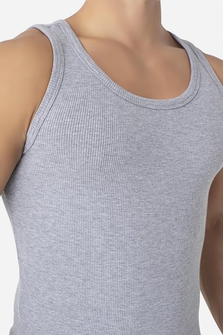 Erkek Gri Fitilli Kaşkorse Atlet 3'lü Paket Esnek Ve Yumuşak Kumaş Gri