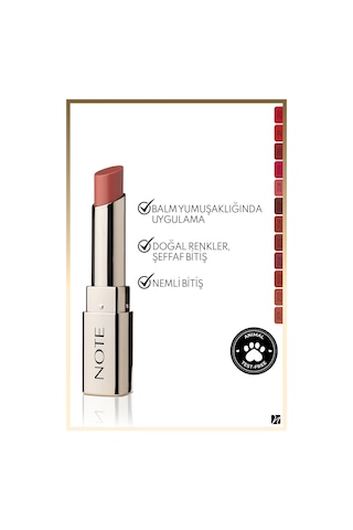 Note Cosmetique Iconic Sheer Lipstick Nemlendirici Parlak Ruj 206 Independent - Nude