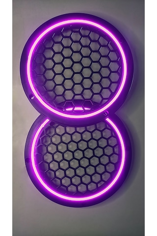 Hoparlör Kapağı 16 Cm Ledli 2'li Takım - Pembe