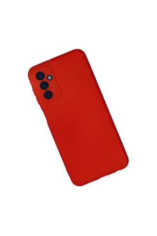 Samsung Galaxy M23 Kılıf Nano İçi Kadife Silikon - Kırmızı Düz Renkli