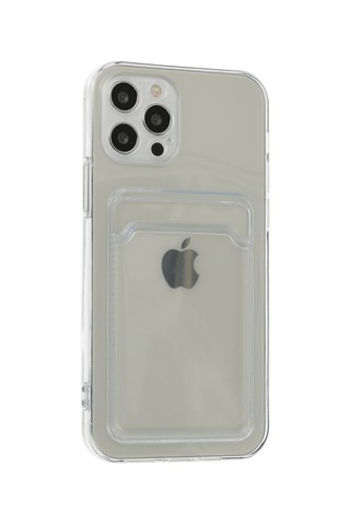 Apple iPhone Uyumlu 12 Pro Kılıf Kart Şeffaf Silikon - Şeffaf Şeffaf
