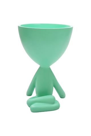 Suntek Magideal Seramik Bitki Saksı Ekici İnsansı Çiçek Etli Yeşil