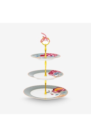 Mavi Porselen Kek Standı 26,5 Cm