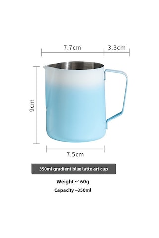 Geeroyoo 304 Paslanmaz Çelik Mutfak Kahve Aleti: Renkli Gradyan Uçlu 350ml Süt Köpük Kavanozu - Ev & Kafe Kullanıma Uygun Diğer