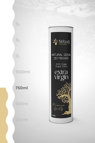 Nilbağ Zeytinyağları Ayvalık Natural Sızma Zeytinyağı Teneke 750 ML