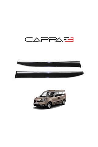 Fiat Doblo 2015-2022 Yıl Aralığı Uyumlu Cam Rüzgarlığı Kromlu 4 Parça