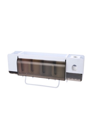 Geeksen "diş Fırçası Askısı Çok Amaçlı Otomatik Macun Sıkma Havlu Ve Bardak Askılı Banyo Organizer" Diğer