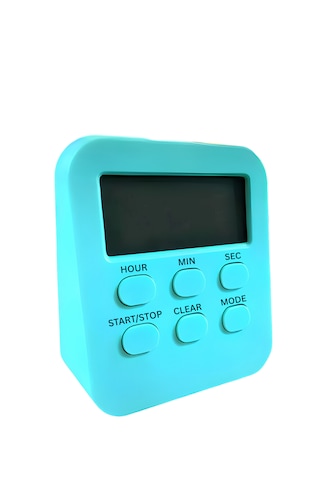 Öğrenci Ders Çalışma Saati Kronometreli Araç Saati Mutfak Bozdolabı Magnet Saat Zamanlayıcı Mavi