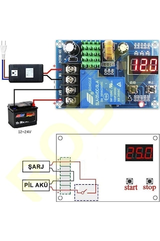 Xh-m604 30a Akü Şarj Kontrol Koruma Modülü 12v 24v Batarya Kurşun Asit Jel Akü Lityum Li-lon Pil