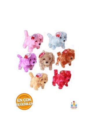 Sesli Ve Işıklı Peluş Köpek Oyuncak - Yürürken Havlayan Sevimli Model