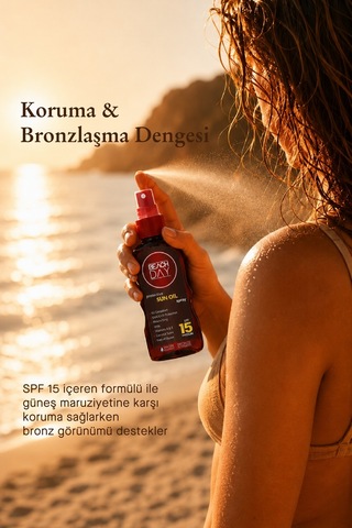 Beach Day SPF 15 Koruyucu Bronzlaştırıcı Güneş Yağı Sprey 150 ML