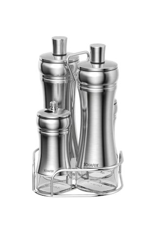 Schafer Retro Yağlık+sirkelik Seti 5 Parça-ınox Inox