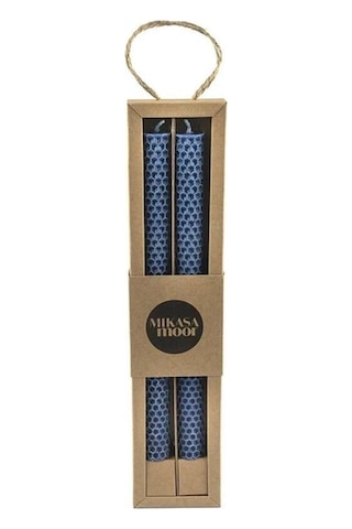 Petek Lacivert Mat 25cm 2li Mum Karışık