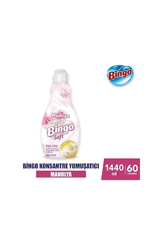 Bingo Soft Konsantre Çamaşır Yumuşatıcısı Manolya Bahçesi 4 x 1440 ML